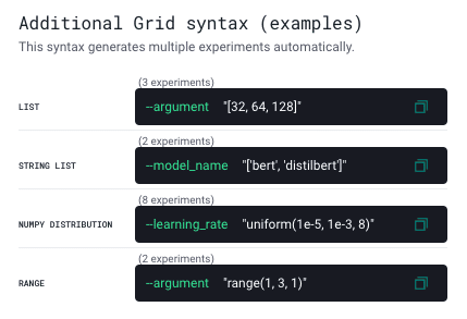 Grid.ai syntax examples