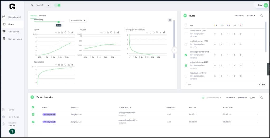 Grid.ai Runs Feature